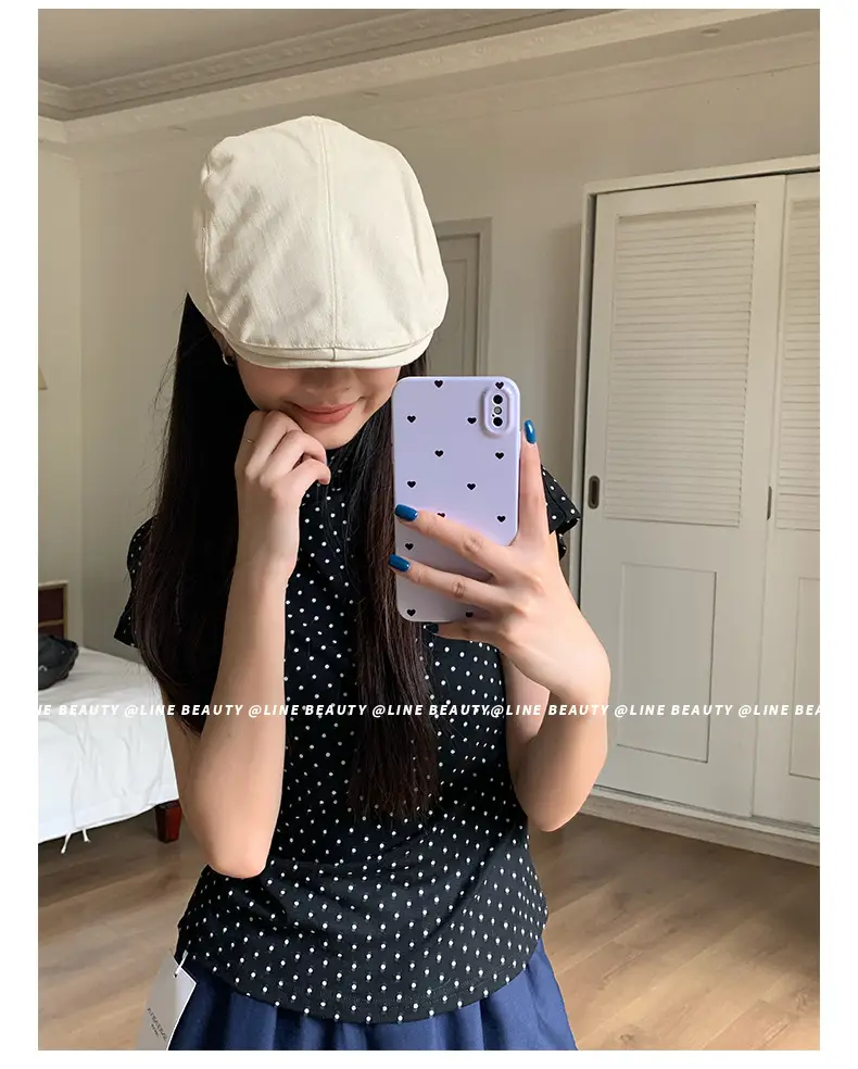 Black British Style Reversible Beret for Women — feature 25