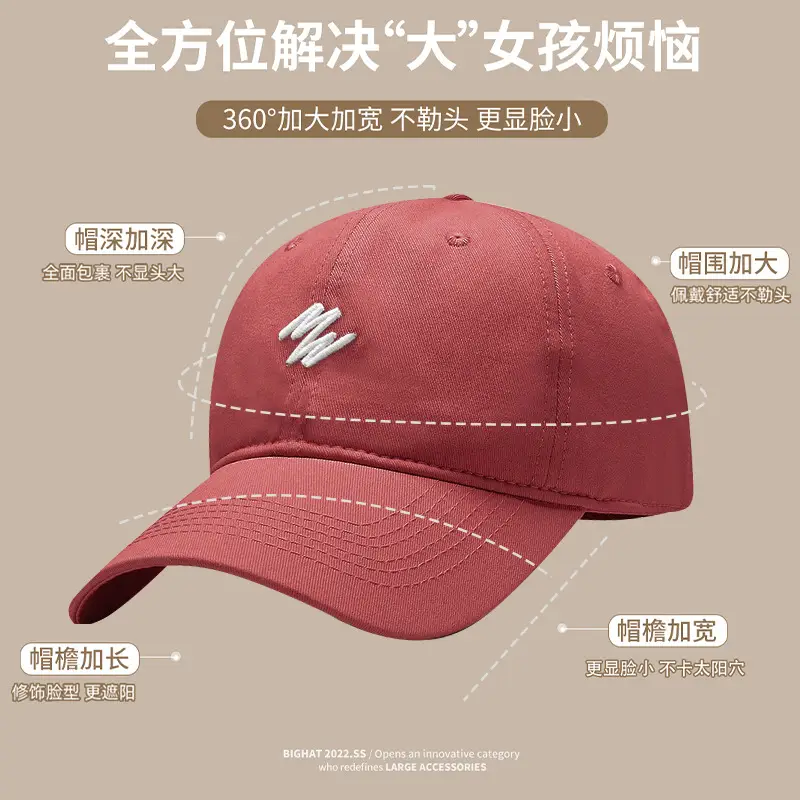 2024 Red Baseball Cap Big Face Size - Image 9