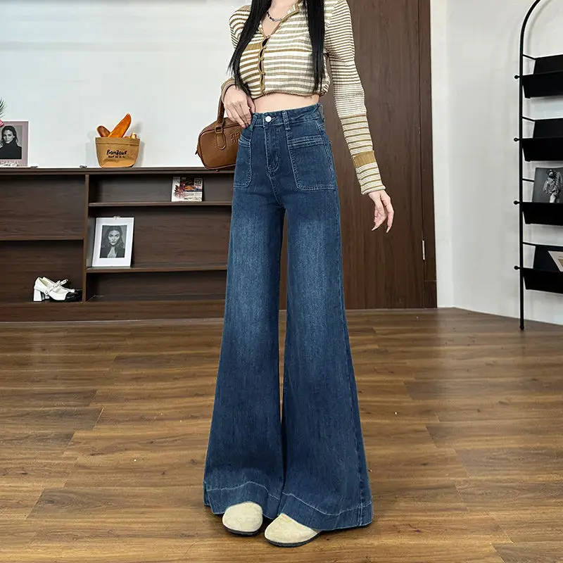 American-style Wide-leg Jeans Women 2024 Autumn Winter