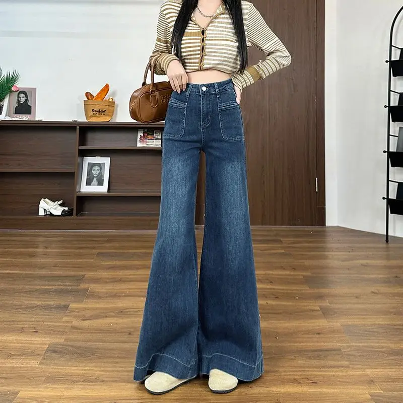 American-style Wide-leg Jeans Women 2024 Autumn Winter