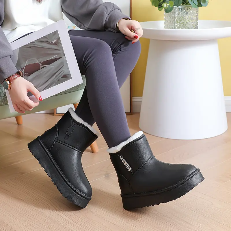 [Premium Selection] New Eva Women's Cotton Shoes and Boots, Winter Warm, Fleece-Lined, Thickened, Waterproof, Non-Slip, Soft-Soled Women's Cotton Boots — feature 10