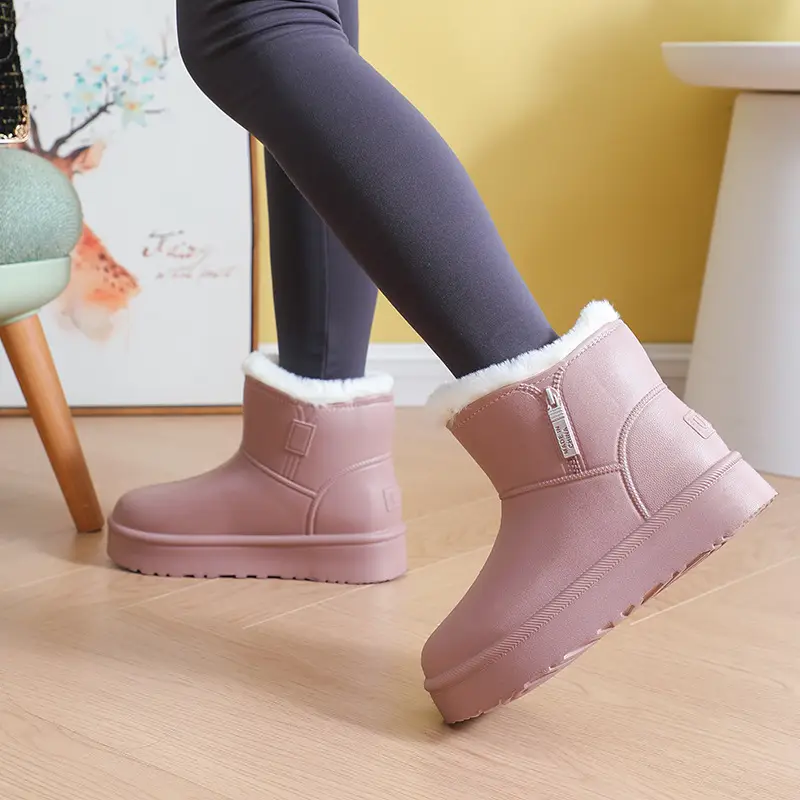[Premium Selection] New Eva Women's Cotton Shoes and Boots, Winter Warm, Fleece-Lined, Thickened, Waterproof, Non-Slip, Soft-Soled Women's Cotton Boots — feature 13