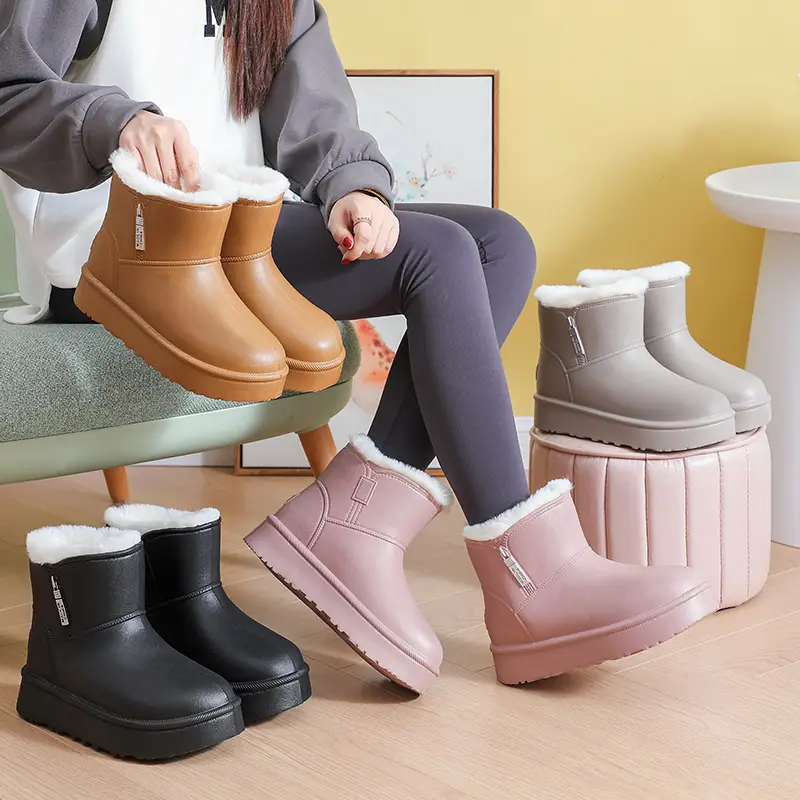 [Premium Selection] New Eva Women's Cotton Shoes and Boots, Winter Warm, Fleece-Lined, Thickened, Waterproof, Non-Slip, Soft-Soled Women's Cotton Boots — feature 14