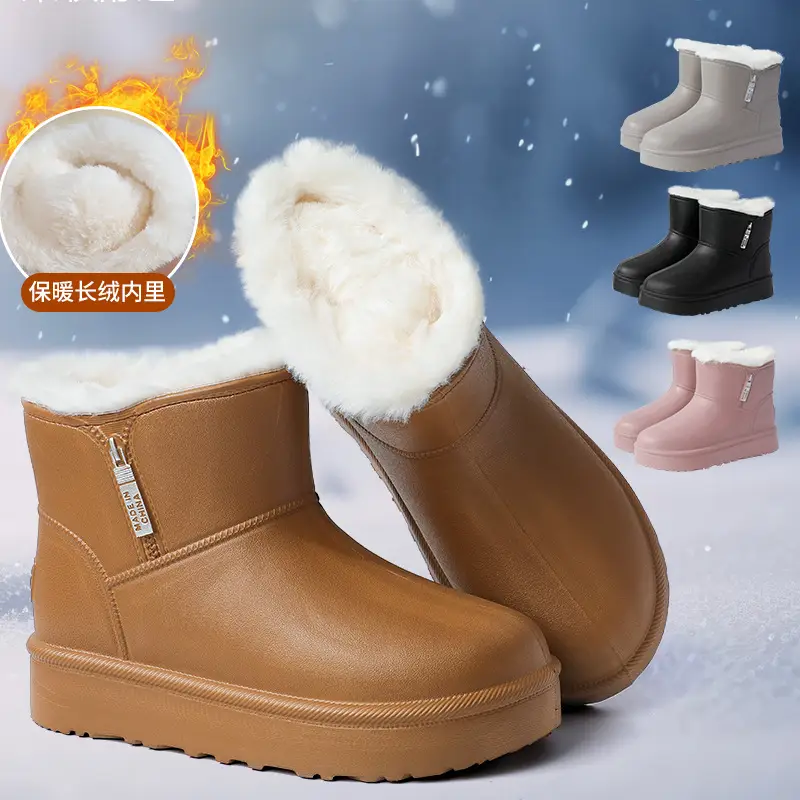 [Premium Selection] New Eva Women's Cotton Shoes and Boots, Winter Warm, Fleece-Lined, Thickened, Waterproof, Non-Slip, Soft-Soled Women's Cotton Boots — feature 18
