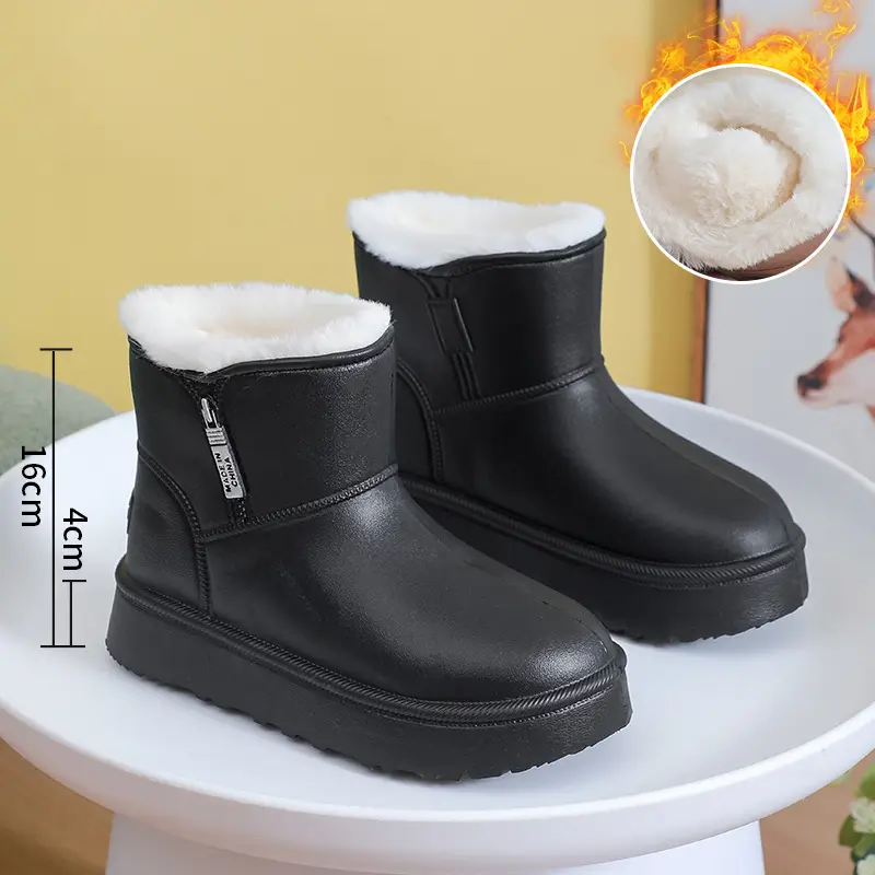 [Premium Selection] New Eva Women's Cotton Shoes and Boots, Winter Warm, Fleece-Lined, Thickened, Waterproof, Non-Slip, Soft-Soled Women's Cotton Boots