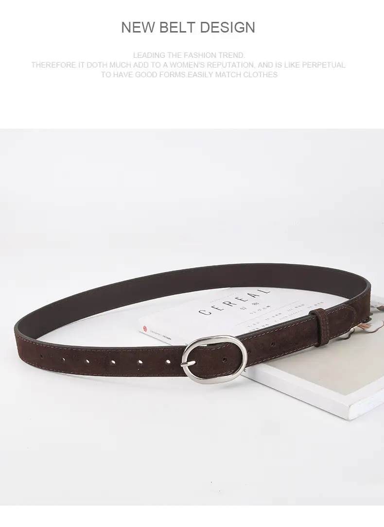 Black Freted Leather Belt for Women — feature 11
