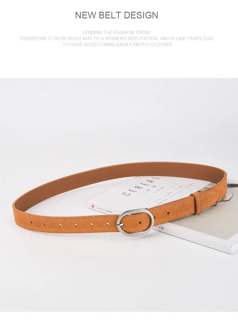Black Freted Leather Belt for Women — feature 13
