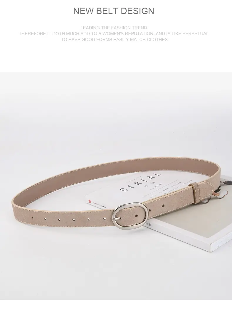 Black Freted Leather Belt for Women — feature 14