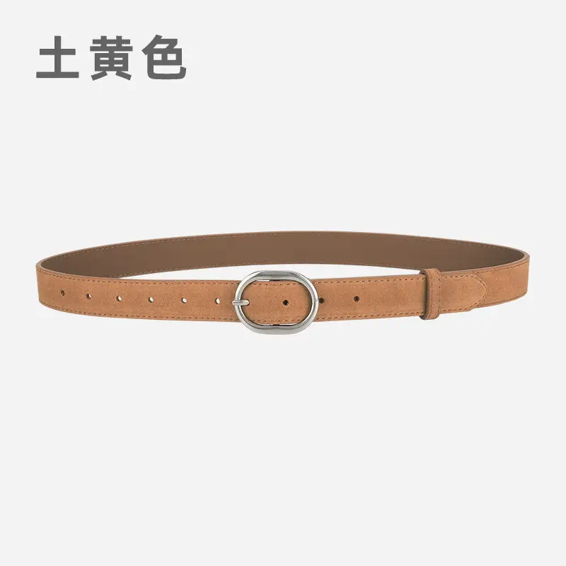 Black Freted Leather Belt for Women - Image 11