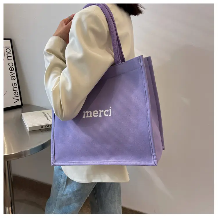 Women Canvas Tote Bag Pink Large Capacity 2024 — feature 10