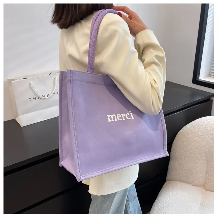 Women Canvas Tote Bag Pink Large Capacity 2024 — feature 20