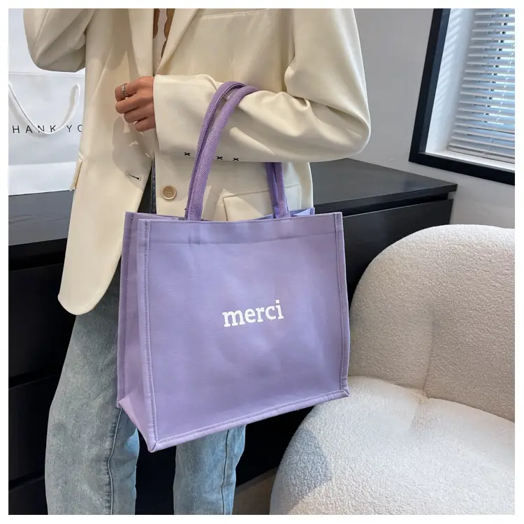 Women Canvas Tote Bag Pink Large Capacity 2024 — feature 21