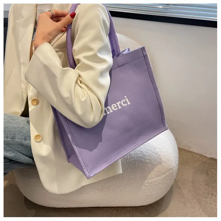 Women Canvas Tote Bag Pink Large Capacity 2024 — feature 22