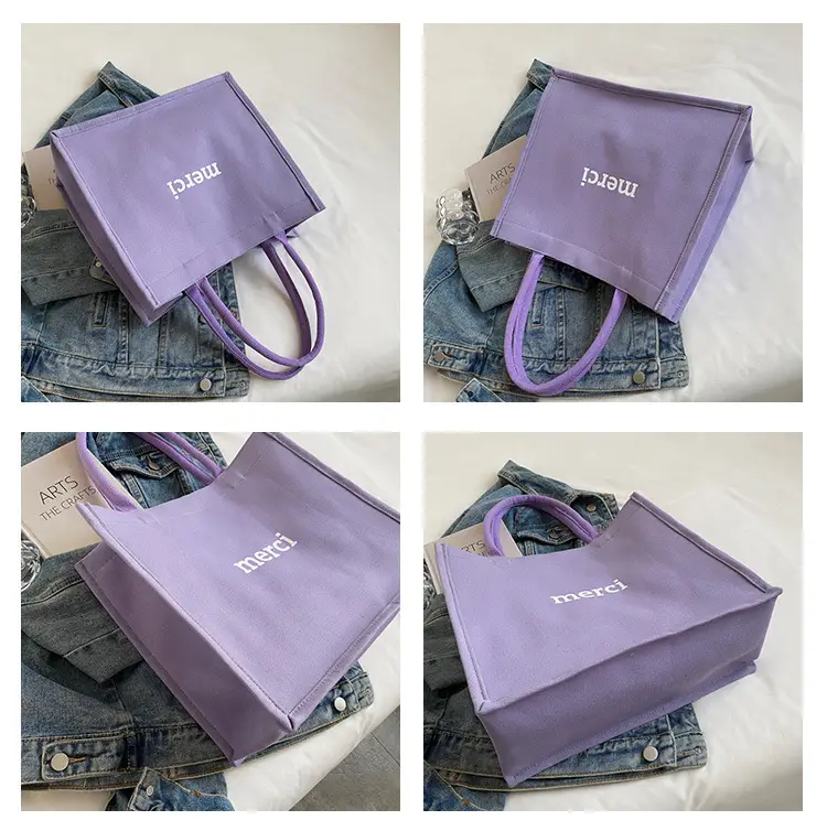 Women Canvas Tote Bag Pink Large Capacity 2024 — feature 5