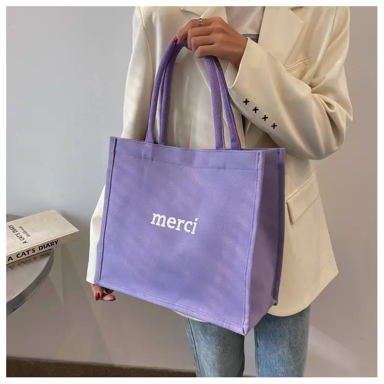 Women Canvas Tote Bag Pink Large Capacity 2024 — feature 8