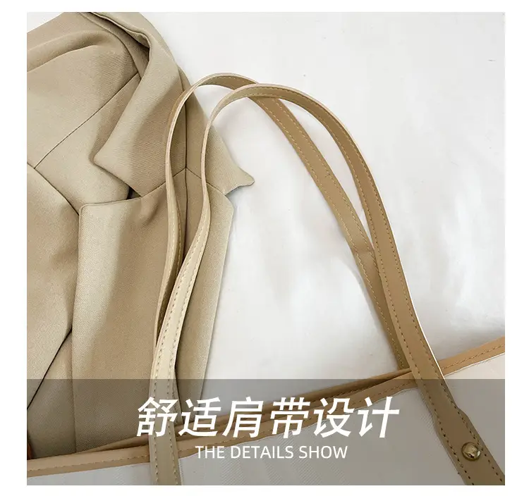 Large Capacity Women's Black Tote Bag Shoulder Bag — feature 10
