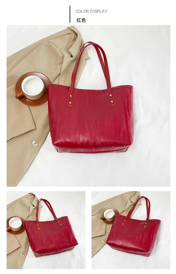 Large Capacity Women's Black Tote Bag Shoulder Bag — feature 28