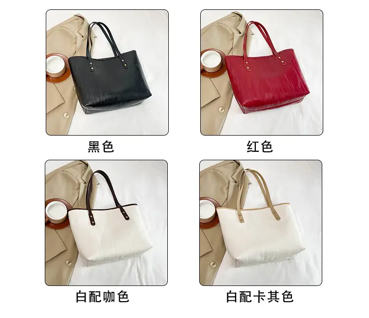 Large Capacity Women's Black Tote Bag Shoulder Bag — feature 4