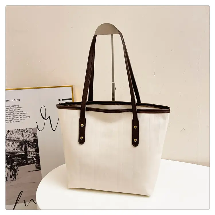 Large Capacity Women's Black Tote Bag Shoulder Bag - Image 3