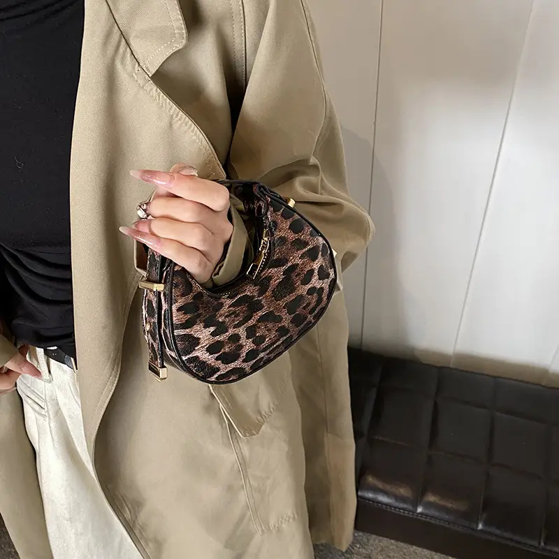 Leopard Print Western Shoulder Crossbody Bag - Image 6