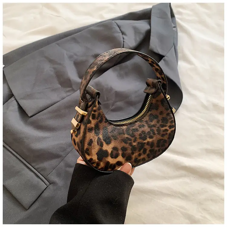 Leopard Print Western Shoulder Crossbody Bag - Image 4
