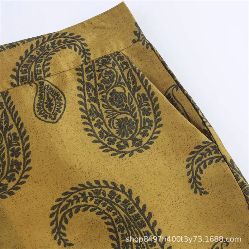 Foreign Trade European and American Style Women's Clothing New Loose Slimming Silk Satin Texture Printed Shirt 8956192 Flower Pants 8799193 — feature 17
