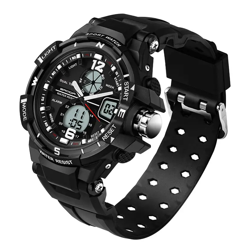 Sanda Couple Electronic Watch Waterproof Sports Watch