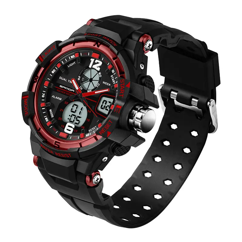 Sanda Couple Electronic Watch Waterproof Sports Watch