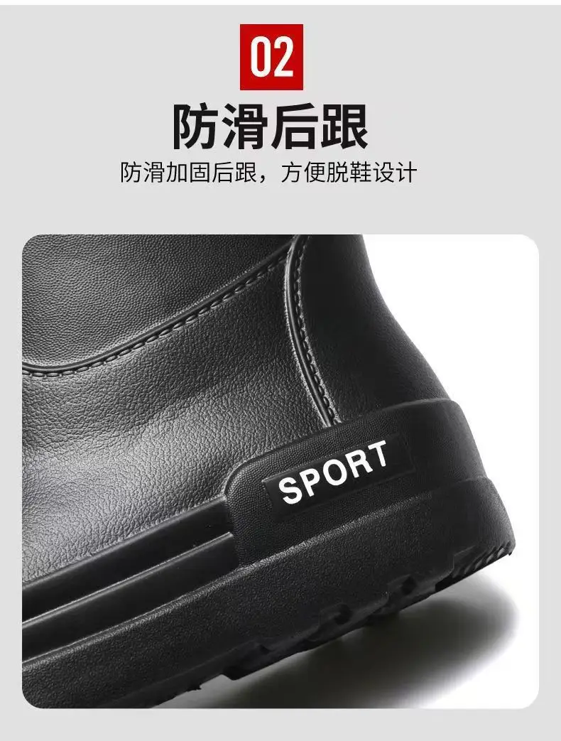 2023 Winter fleece-lined Fishing Shoes Waterproof Snow Rain Shoes Non-slip High Kitchen EVA Warm Boots Lightweight Non-slip — feature 11
