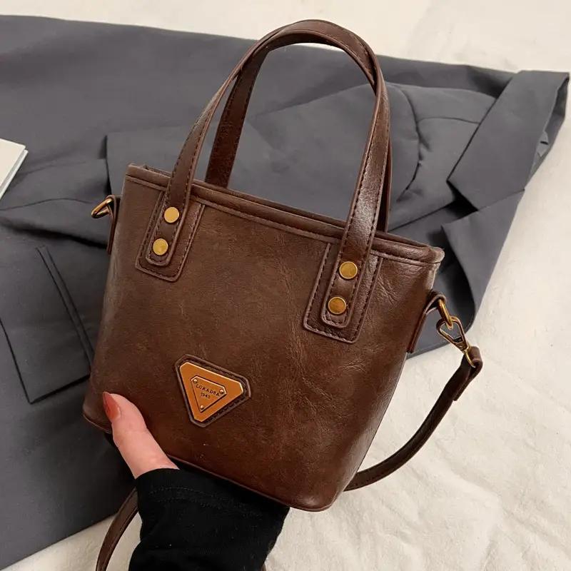 Brown Leather Satchel Bag for Women 2024 - Image 2