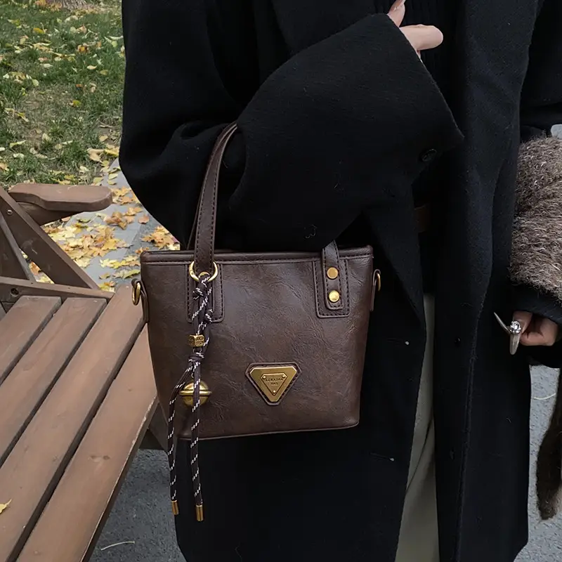 Brown Leather Satchel Bag for Women 2024 - Image 5