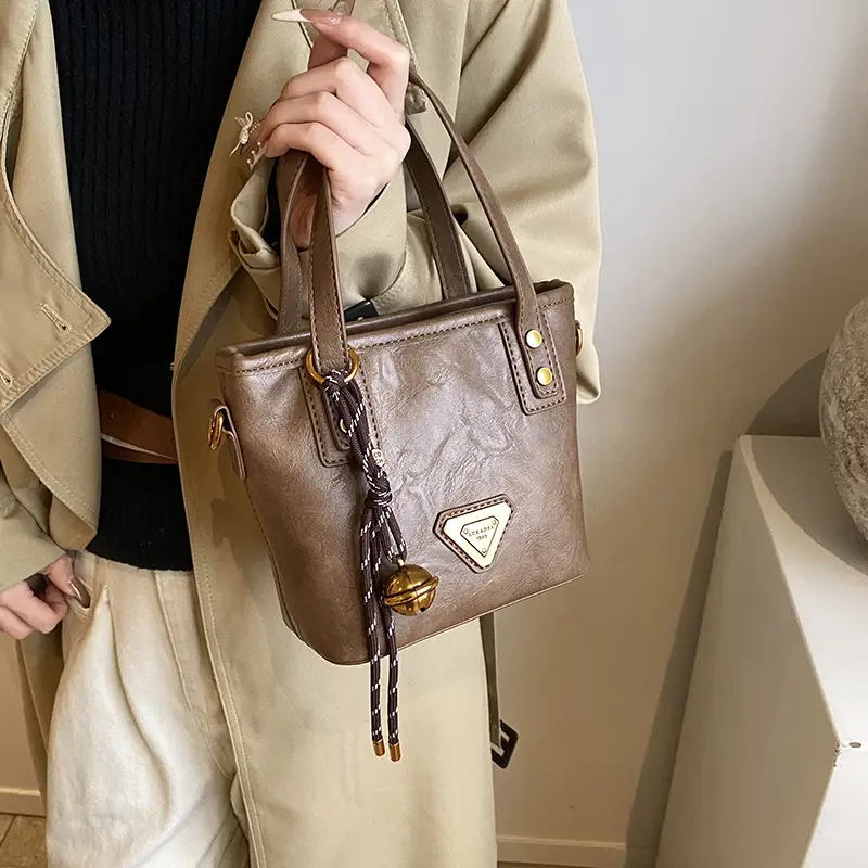 Brown Leather Satchel Bag for Women 2024 - Image 6