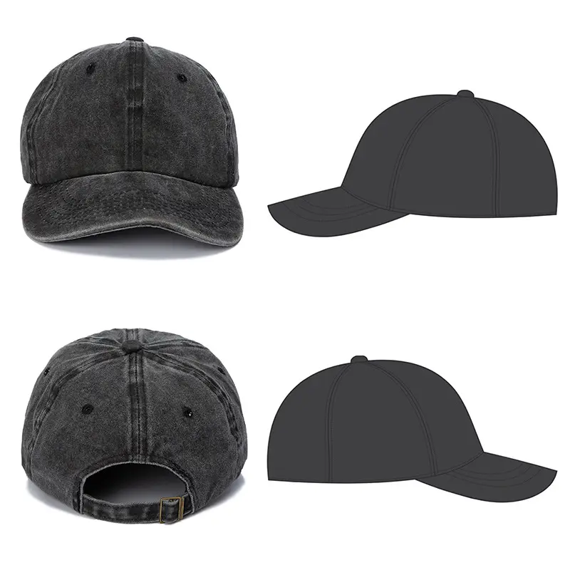 Purple Washed Baseball Cap for Men Golf Sun Hat - Image 14