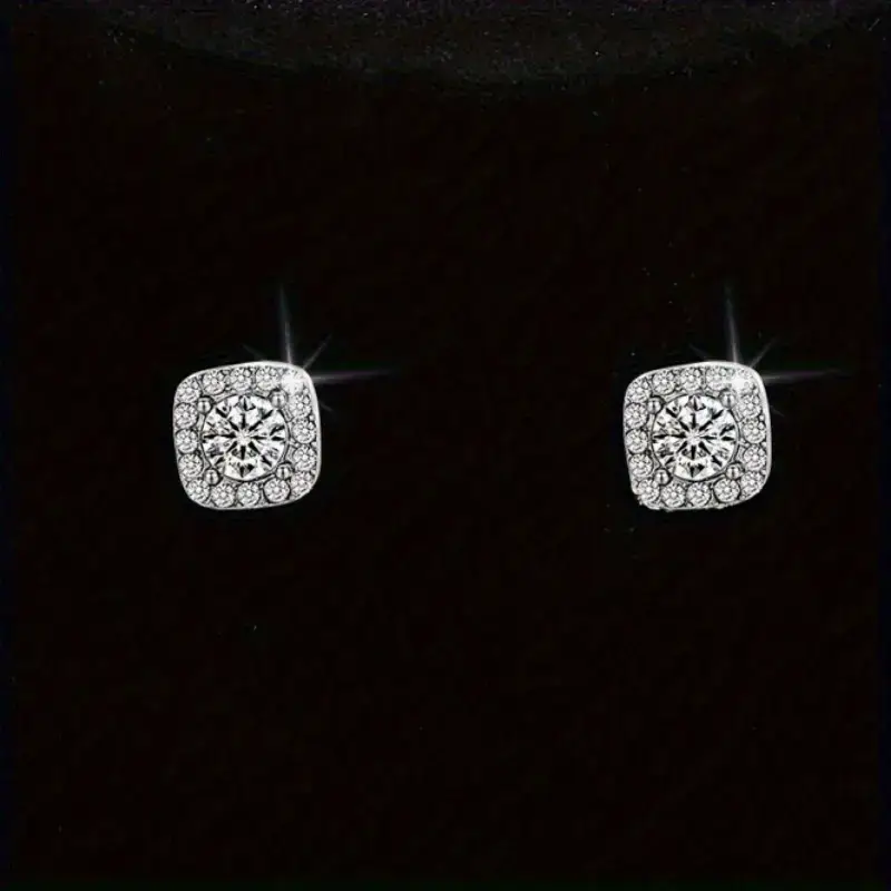 High-End Square Diamond Pendant Earrings for Women — feature 10