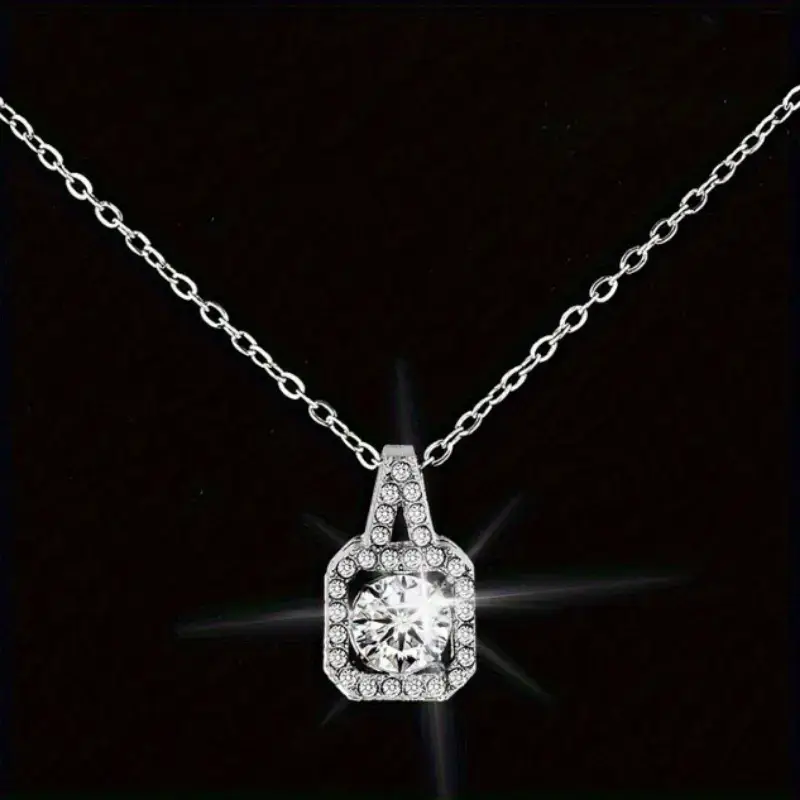 High-End Square Diamond Pendant Earrings for Women — feature 11