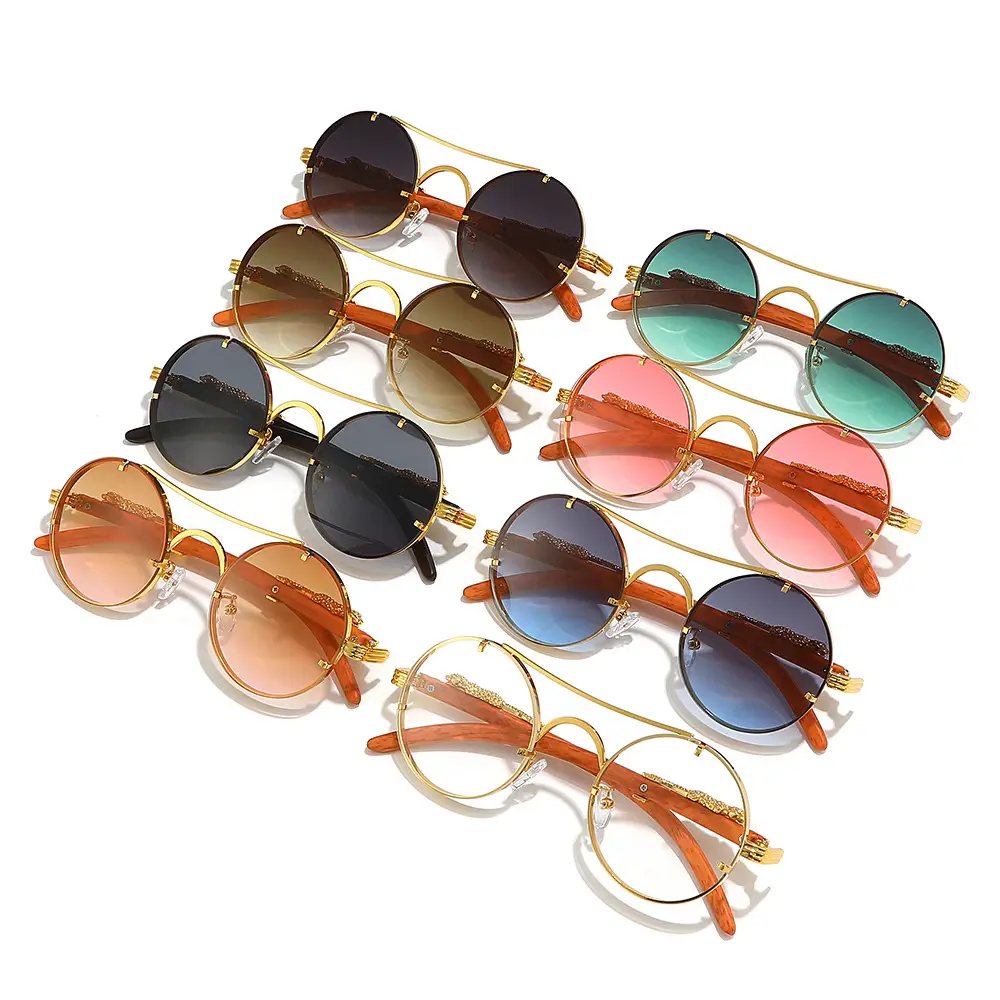 Gold Frame Leopard Head Sunglasses for Men - Image 12