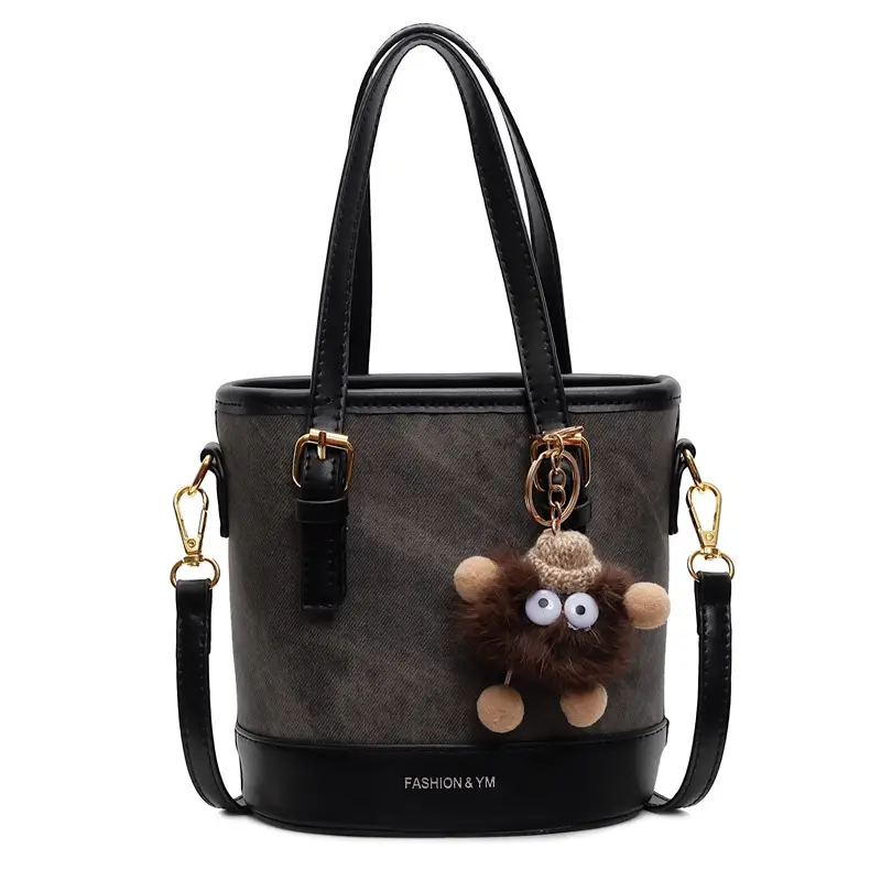 Crossbody Bag for Women with Pom Pom Decor - Image 9