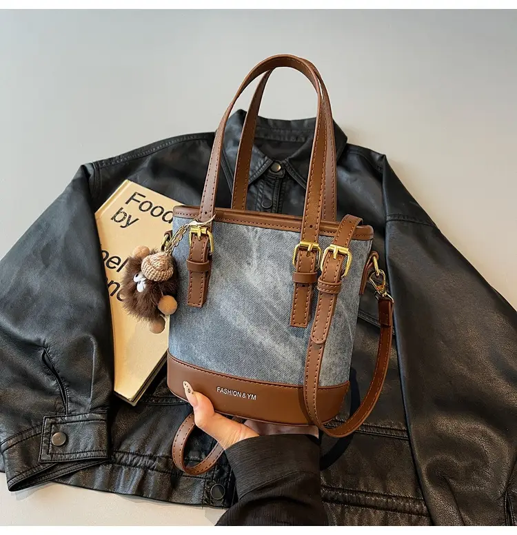 Crossbody Bag for Women with Pom Pom Decor - Image 4