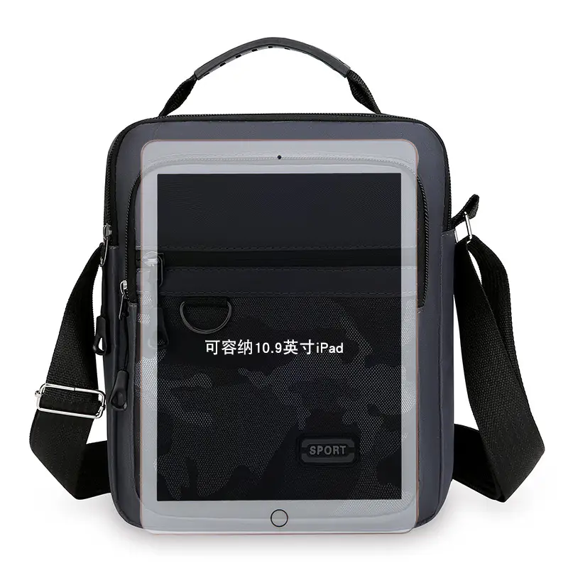 Men's Camouflage Satchel Backpack Black Crossbody - Image 16