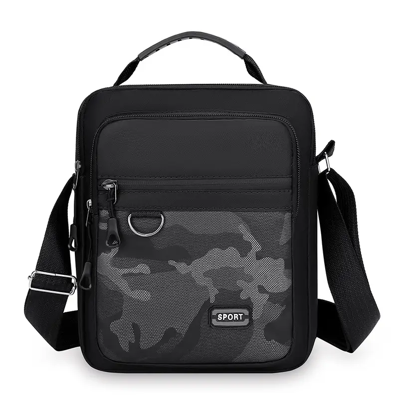 Men's Camouflage Satchel Backpack Black Crossbody - Image 2