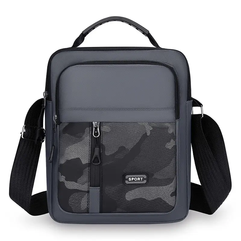Men's Camouflage Satchel Backpack Black Crossbody - Image 5