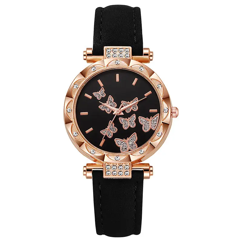 Rose Gold Butterfly Digital Watch for Women