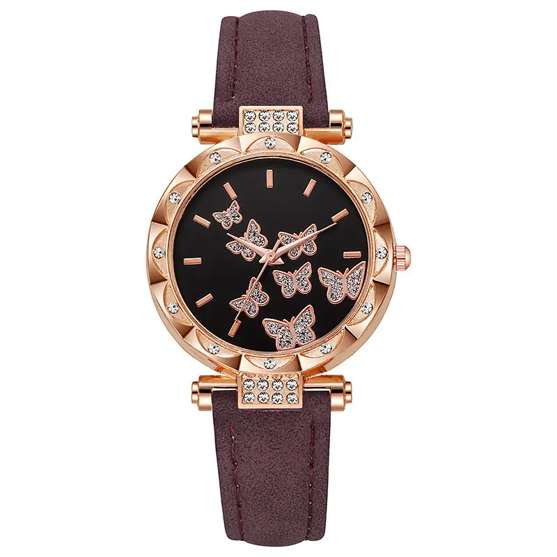 Rose Gold Butterfly Digital Watch for Women