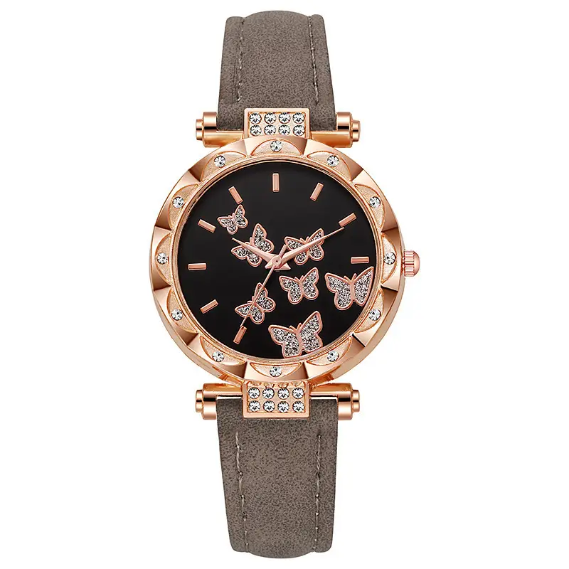 Rose Gold Butterfly Digital Watch for Women
