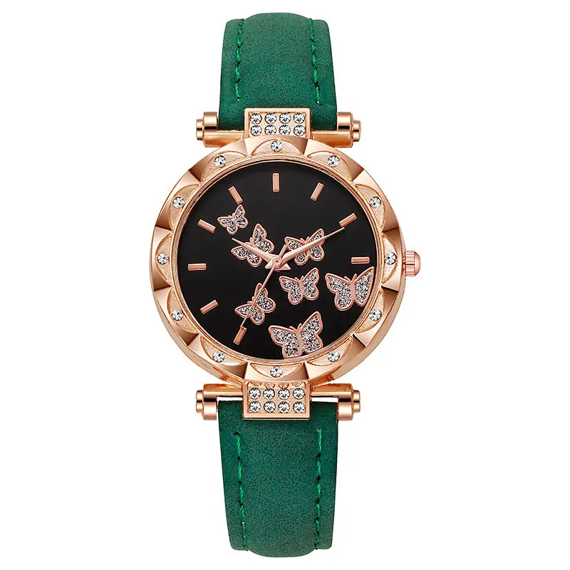 Rose Gold Butterfly Digital Watch for Women