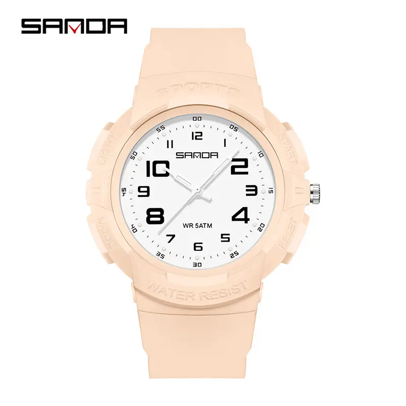 Sanda Black Waterproof Sports Watch for Men Women - Image 3