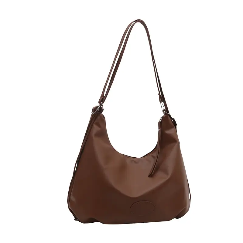 Brown Leather Commuter Tote Bag for Women Winter Large Capacity - Image 13