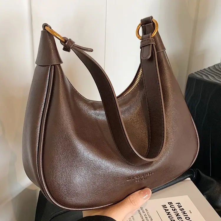 Women's Brown Leather Shoulder Crossbody Bag 2024 - Image 7