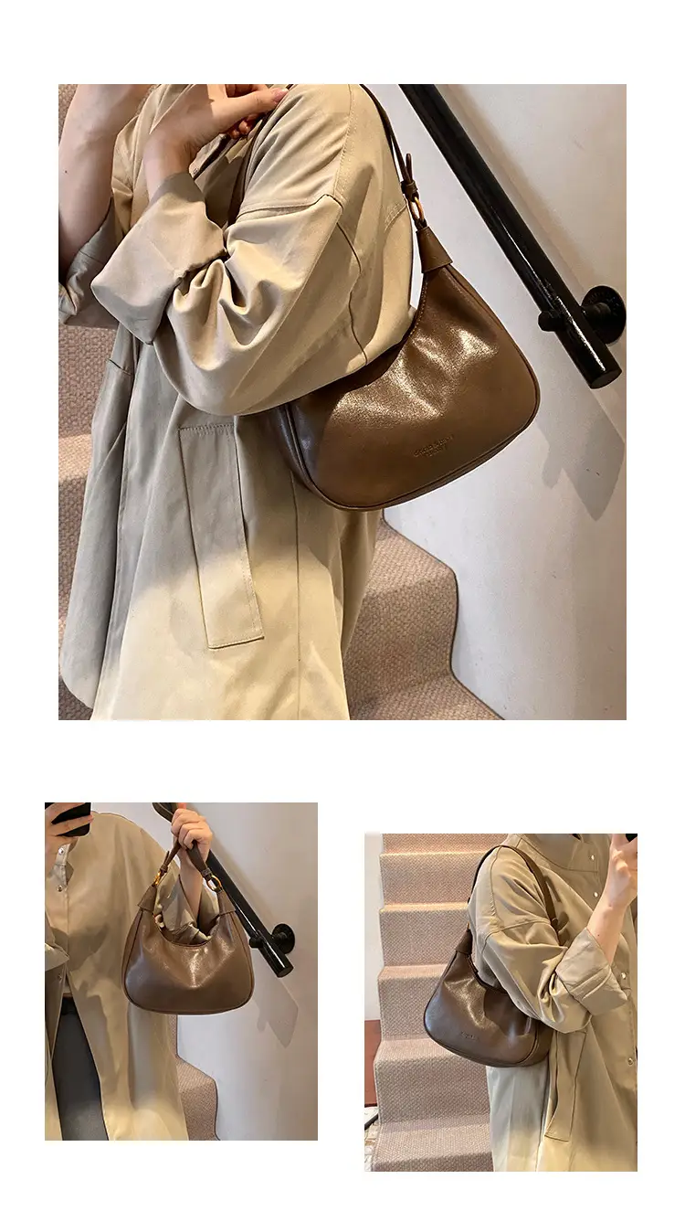 Women's Brown Leather Shoulder Crossbody Bag 2024 — feature 10