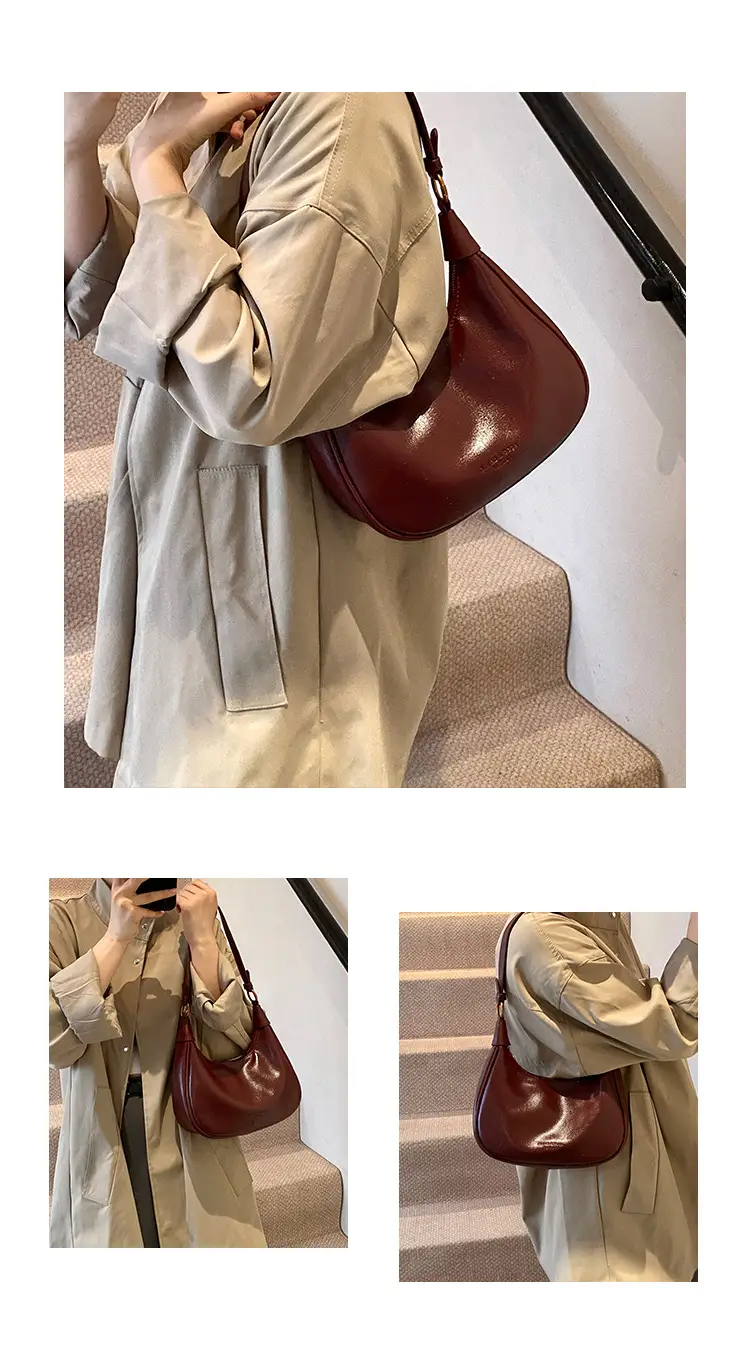 Women's Brown Leather Shoulder Crossbody Bag 2024 — feature 11